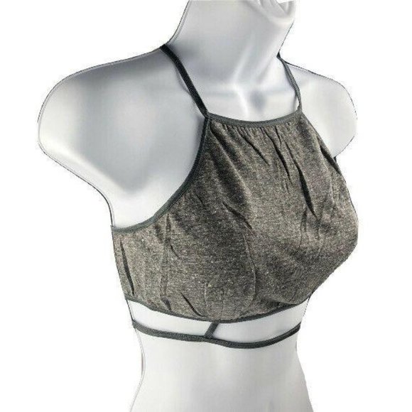 NWT LINE & DOT Charcoal Caged Wireless Bralette, charcoal, Size Large - Picture 3 of 7